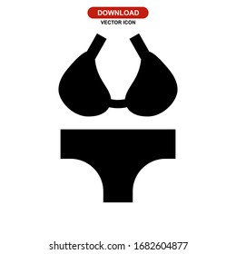 bikini icon or logo isolated sign symbol vector illustration - high quality black style vector icons
