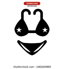 bikini icon or logo isolated sign symbol vector illustration - high quality black style vector icons
