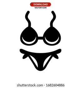 bikini icon or logo isolated sign symbol vector illustration - high quality black style vector icons
