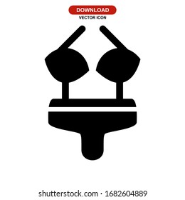 bikini icon or logo isolated sign symbol vector illustration - high quality black style vector icons

