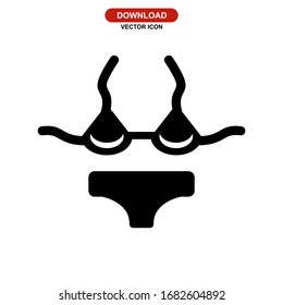 bikini icon or logo isolated sign symbol vector illustration - high quality black style vector icons

