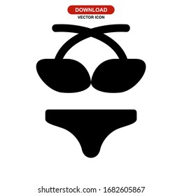 Bikini-Symbol oder -Logo einzeln auf Zeichen Vektorillustration Illustration - hochwertige Vektorsymbole in schwarzem Stil
