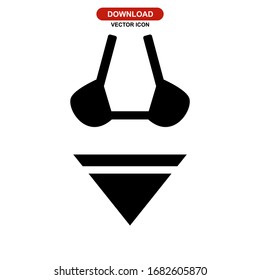 bikini icon or logo isolated sign symbol vector illustration - high quality black style vector icons
