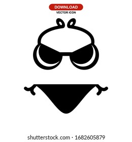 bikini icon or logo isolated sign symbol vector illustration - high quality black style vector icons
