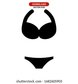 bikini icon or logo isolated sign symbol vector illustration - high quality black style vector icons
