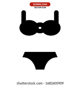 Bikini-Symbol oder -Logo einzeln auf Zeichen Vektorillustration Illustration - hochwertige Vektorsymbole in schwarzem Stil
