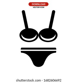 bikini icon or logo isolated sign symbol vector illustration - high quality black style vector icons
