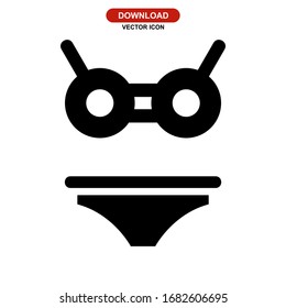 bikini icon or logo isolated sign symbol vector illustration - high quality black style vector icons
