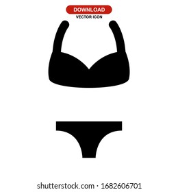 bikini icon or logo isolated sign symbol vector illustration - high quality black style vector icons
