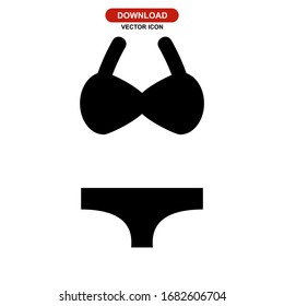bikini icon or logo isolated sign symbol vector illustration - high quality black style vector icons
