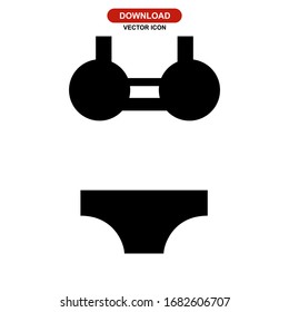 Bikini-Symbol oder -Logo einzeln auf Zeichen Vektorillustration Illustration - hochwertige Vektorsymbole in schwarzem Stil
