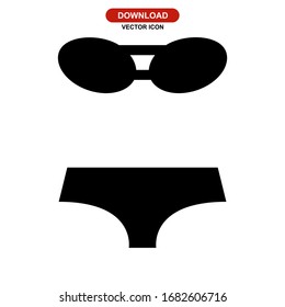 bikini icon or logo isolated sign symbol vector illustration - high quality black style vector icons
