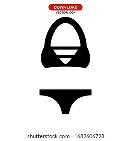 bikini icon or logo isolated sign symbol vector illustration - high quality black style vector icons
