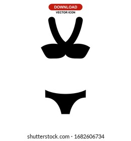 bikini icon or logo isolated sign symbol vector illustration - high quality black style vector icons
