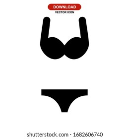 bikini icon or logo isolated sign symbol vector illustration - high quality black style vector icons
