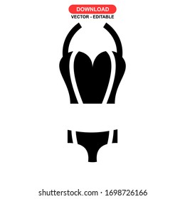 bikini icon or logo isolated sign symbol vector illustration - high quality black style vector icons
