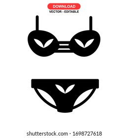 bikini icon or logo isolated sign symbol vector illustration - high quality black style vector icons
