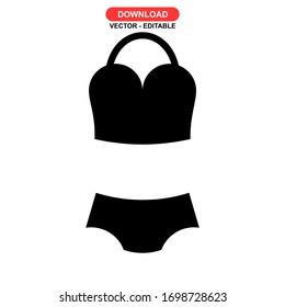 bikini icon or logo isolated sign symbol vector illustration - high quality black style vector icons

