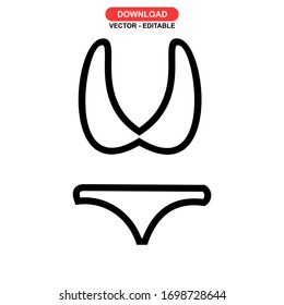 bikini icon or logo isolated sign symbol vector illustration - high quality black style vector icons
