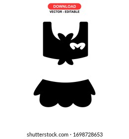 bikini icon or logo isolated sign symbol vector illustration - high quality black style vector icons
