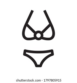 bikini icon or logo isolated sign symbol vector illustration - high quality black style vector icons
