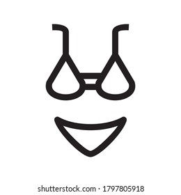bikini icon or logo isolated sign symbol vector illustration - high quality black style vector icons
