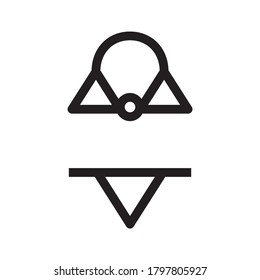 bikini icon or logo isolated sign symbol vector illustration - high quality black style vector icons

