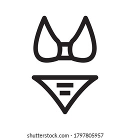bikini icon or logo isolated sign symbol vector illustration - high quality black style vector icons
