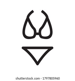 bikini icon or logo isolated sign symbol vector illustration - high quality black style vector icons
