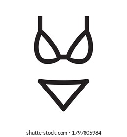 bikini icon or logo isolated sign symbol vector illustration - high quality black style vector icons
