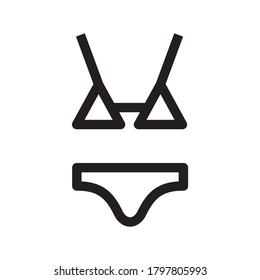 bikini icon or logo isolated sign symbol vector illustration - high quality black style vector icons
