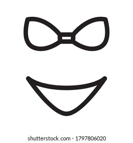 bikini icon or logo isolated sign symbol vector illustration - high quality black style vector icons
