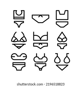 bikini icon or logo isolated sign symbol vector illustration - Collection of high quality black style vector icons
