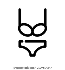 bikini icon or logo isolated sign symbol vector illustration - high quality black style vector icons
