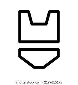 bikini icon or logo isolated sign symbol vector illustration - high quality black style vector icons
