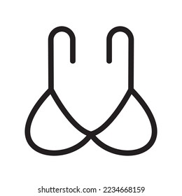bikini icon or logo isolated sign symbol vector illustration - high quality black style vector icons