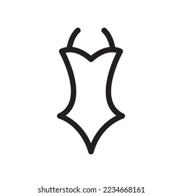 icono bikini o logotipo símbolo de señas aislado ilustración vectorial - iconos vectoriales de estilo negro de alta calidad