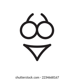 bikini icon or logo isolated sign symbol vector illustration - high quality black style vector icons