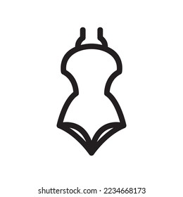 bikini icon or logo isolated sign symbol vector illustration - high quality black style vector icons