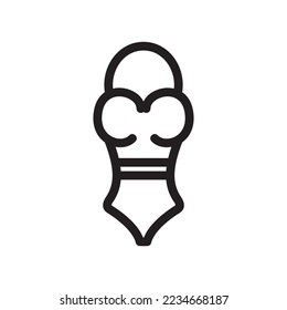 bikini icon or logo isolated sign symbol vector illustration - high quality black style vector icons