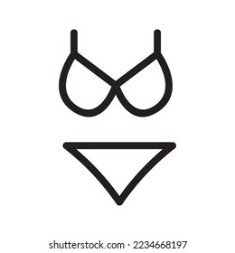 bikini icon or logo isolated sign symbol vector illustration - high quality black style vector icons