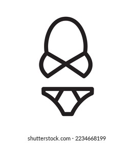 bikini icon or logo isolated sign symbol vector illustration - high quality black style vector icons