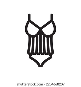 bikini icon or logo isolated sign symbol vector illustration - high quality black style vector icons