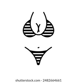Bikini icon on white background. Eps 10.