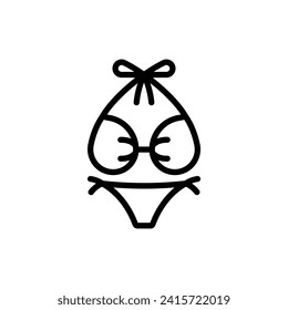 diseño vectorial de contorno de iconos bikini