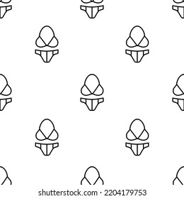 bikini icon pattern. Seamless bikini pattern on white background.