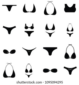 bikini icon set