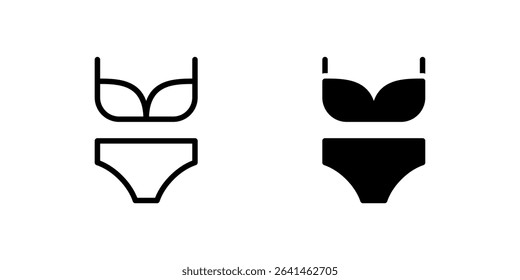 Bikini Icon Set suitable for fashion or beach designs.