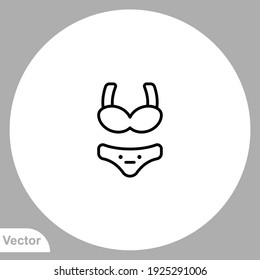 Bikini icon sign vector,Symbol, logo illustration for web and mobile
