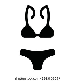 Bikini icon. Simple illustration of bikini vector icon